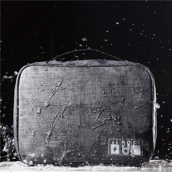 Electronics Organizer, Electronic Accessories Bag (Two-Layer-Black) - Picture 4 of 6